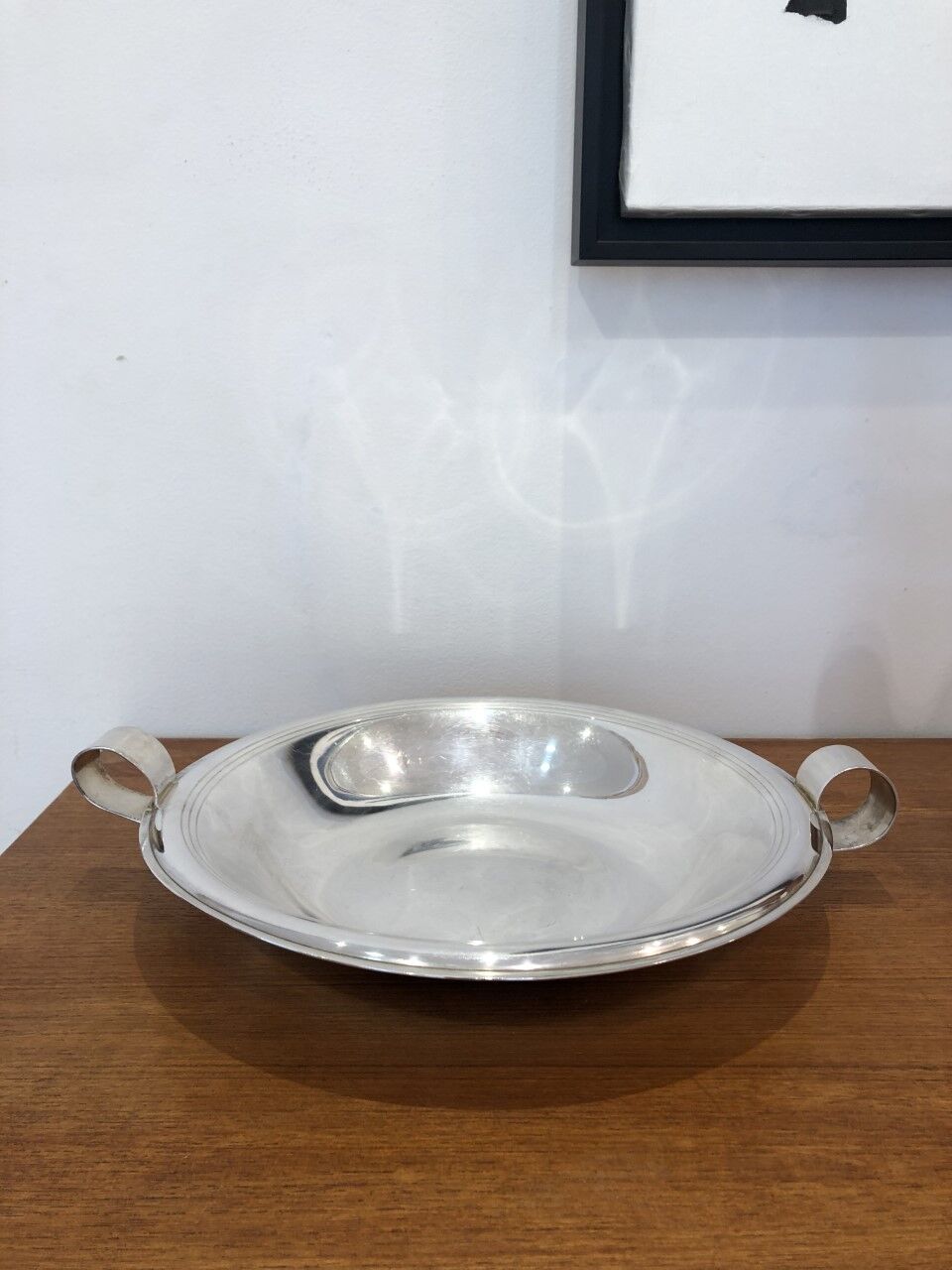 Silver metal dish