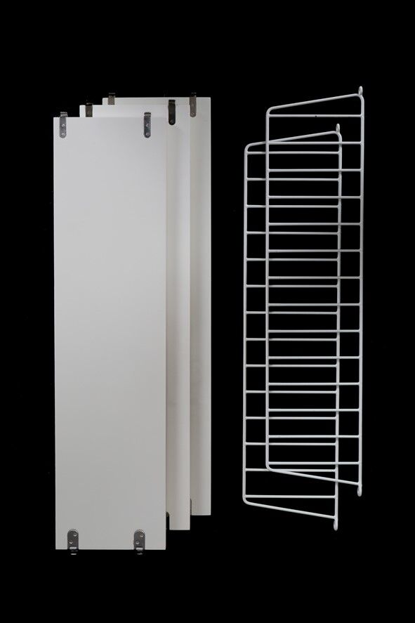 Original String shelf / Kajsa + Nisse Strinning / mid-century modern design / white / 75x80x20cm