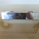 Coat rack in chrome brass 2 hooks 70s