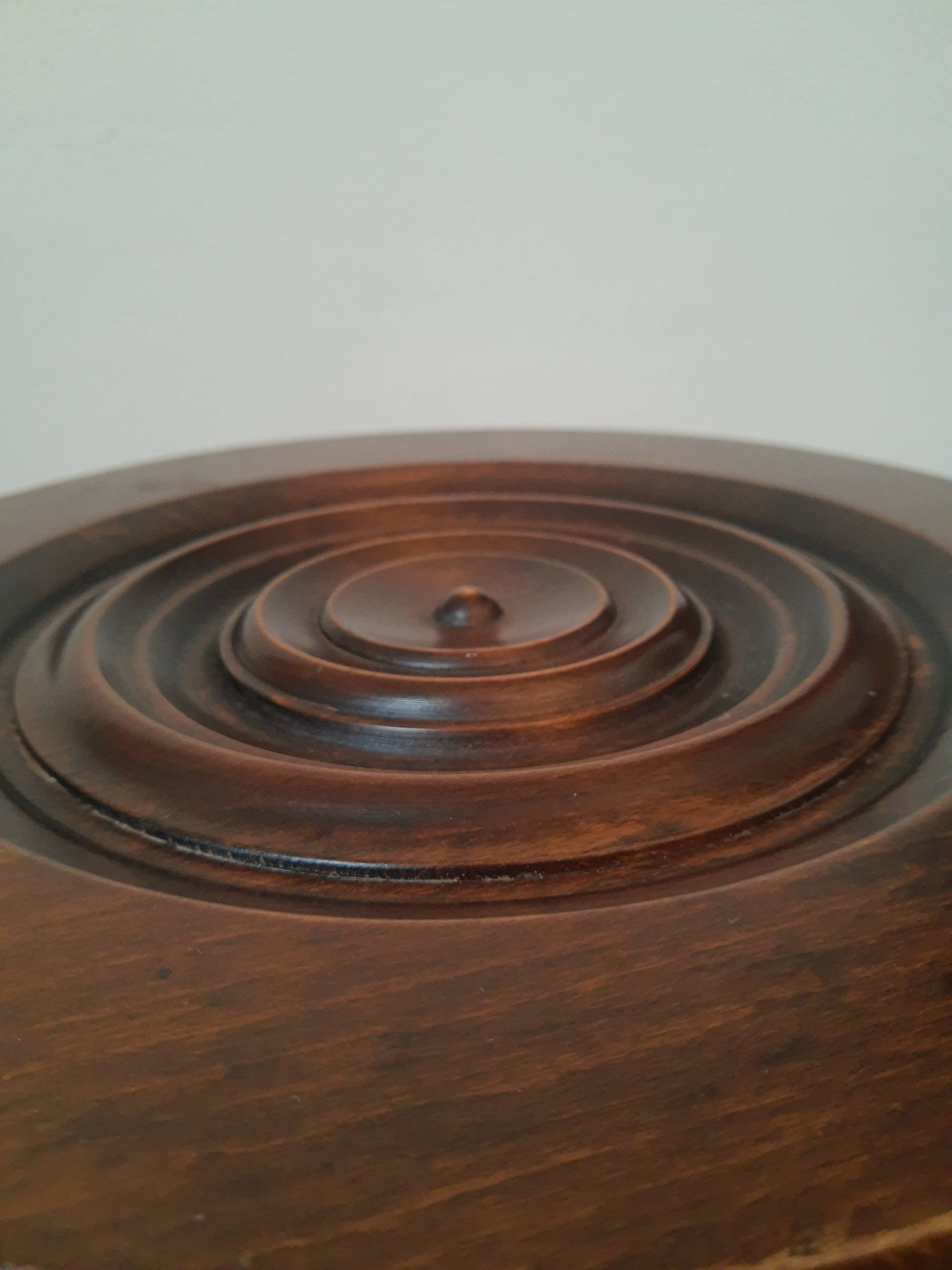 Vintage country turned wooden tripod stool