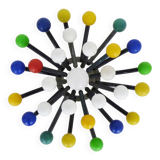 Vintage Pistillino wall lamp in silver plastic by studio Tetrarch for Valenti, Italy