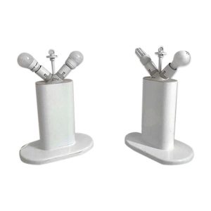 Paire de lampes blanche