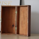Carved wooden box with lock