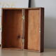 Carved wooden box with lock
