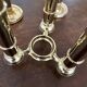Very Rare Modular Scandinavian Brass Candlestick, 33-Piece Mid-Century Plug