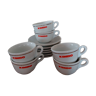 Ensemble de 6 tasses Kimbo avec soucoupes