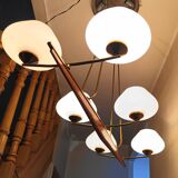 Scandinavian 6-light chandelier from the 60s