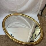 Oval gilded wood mirror 46 x 65