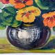 Oil on panel by S.Picquet bouquet of flowers still life XXe