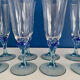 Set of 8 champagne flutes blue luminarc