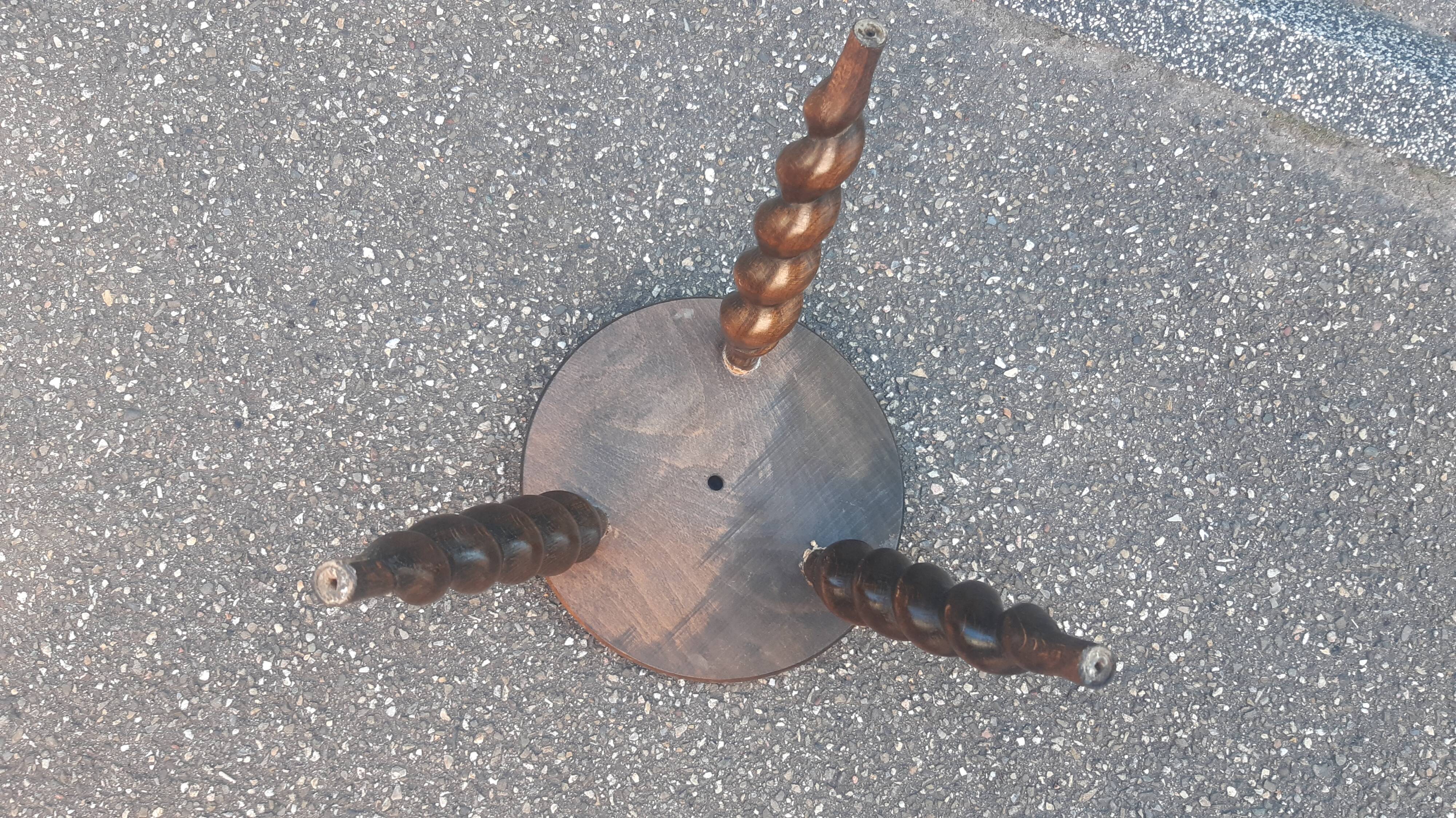 Vintage Twisted Tripod Stool