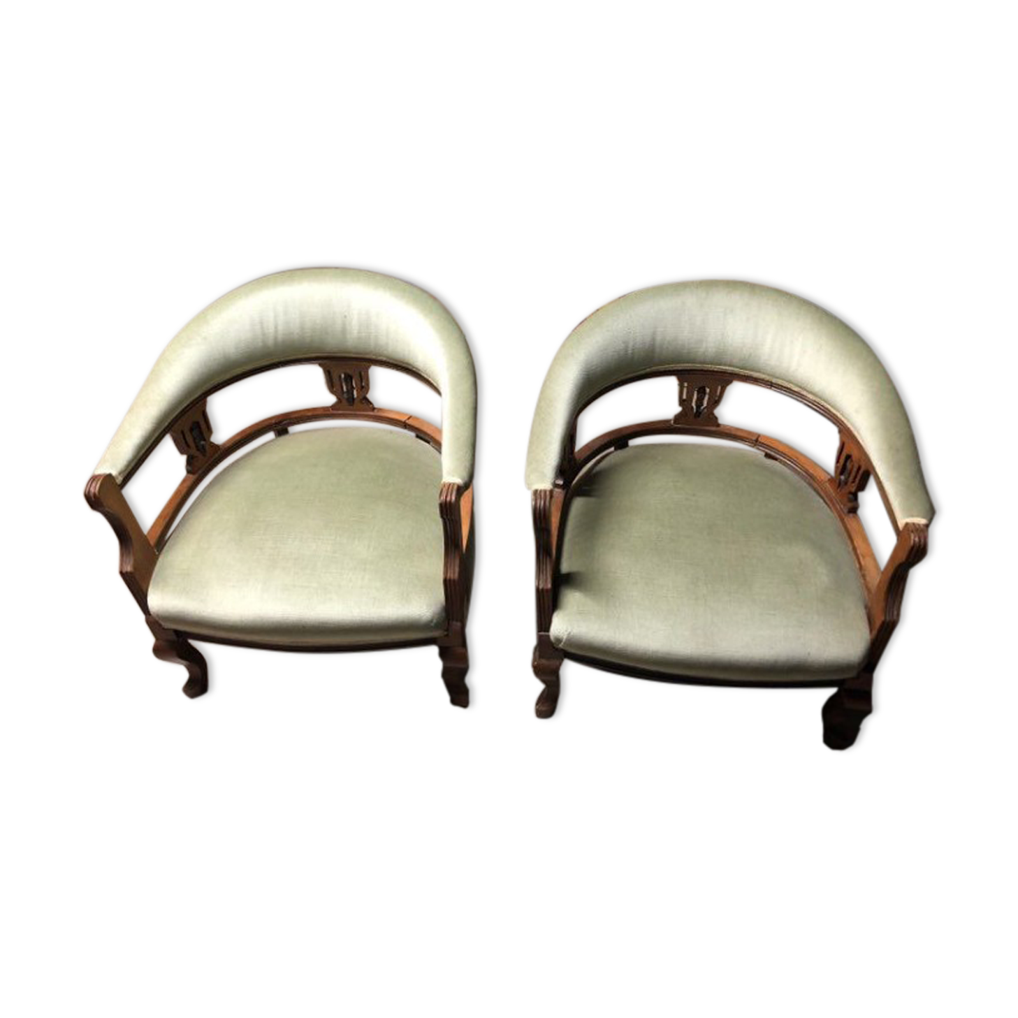 2 English armchairs empire style