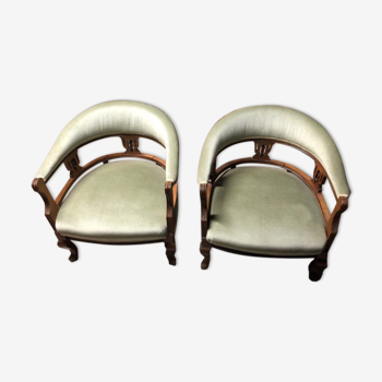 2 English armchairs empire style