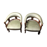 2 English armchairs empire style