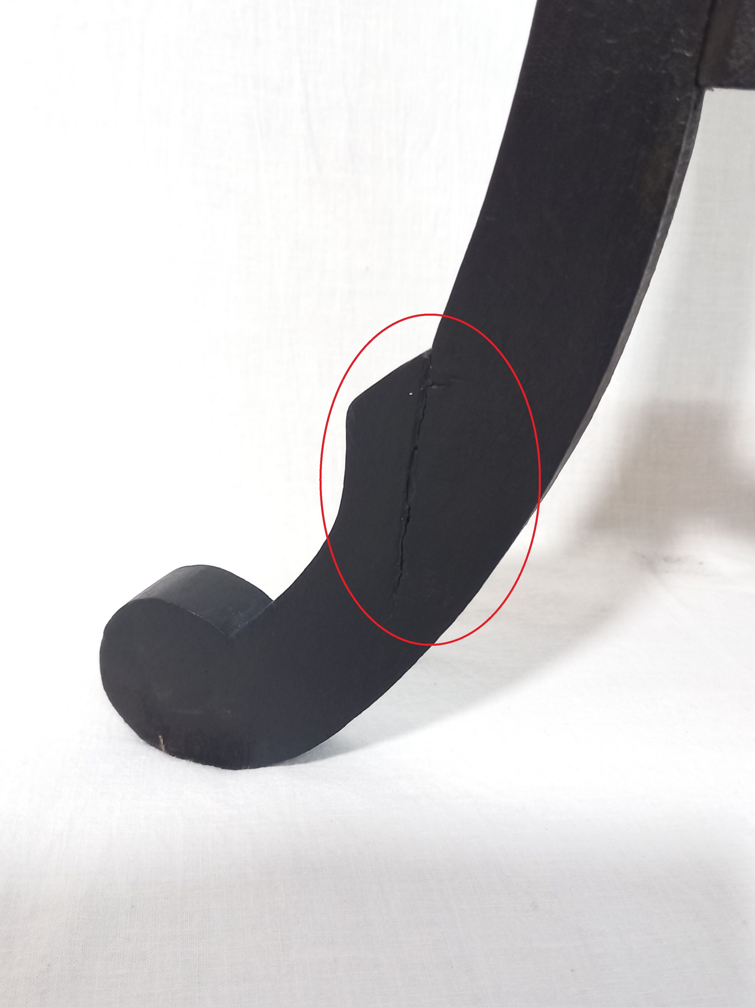 Napoleon III Style Harness in Blackened Wood and Red Marble