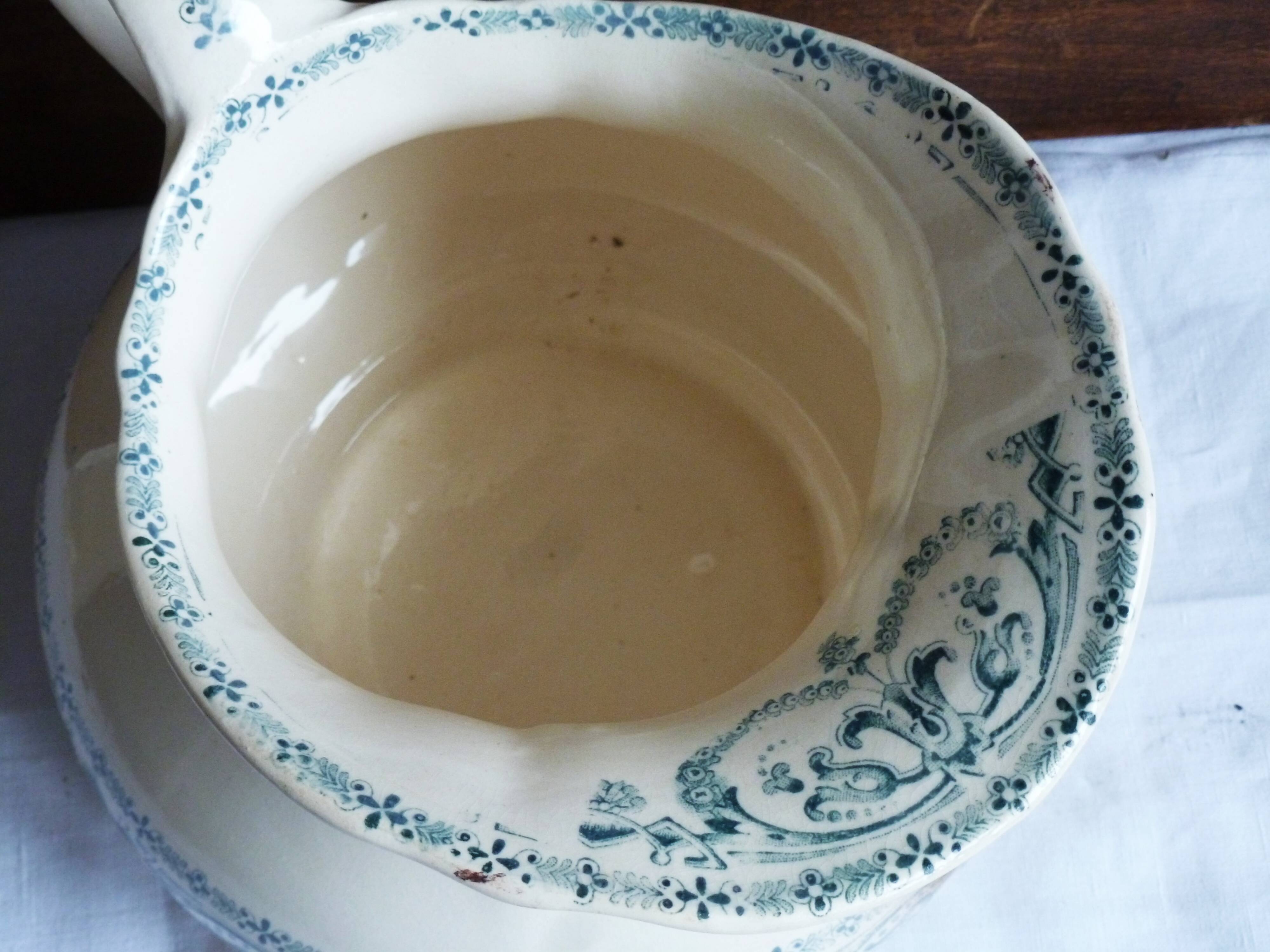 Vintage ceramic bath jug, bath pitcher, bathroom decor.