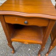 2 Louis XV bedside tables in cherry wood from 1950.