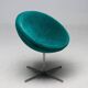 Unique chairs Tramontana Jade and Ember Velvet Verner Panton C1