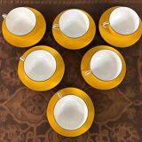 Set de 6 tasses porcelaine de  Limoges  T&V "Perrier Fils"
