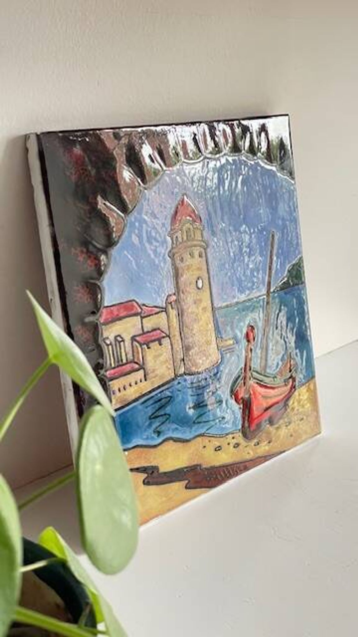 Vintage handmade ceramic illustration