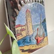 Vintage handmade ceramic illustration