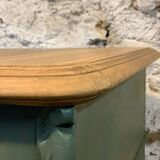 Old olive green oak chest of drawers