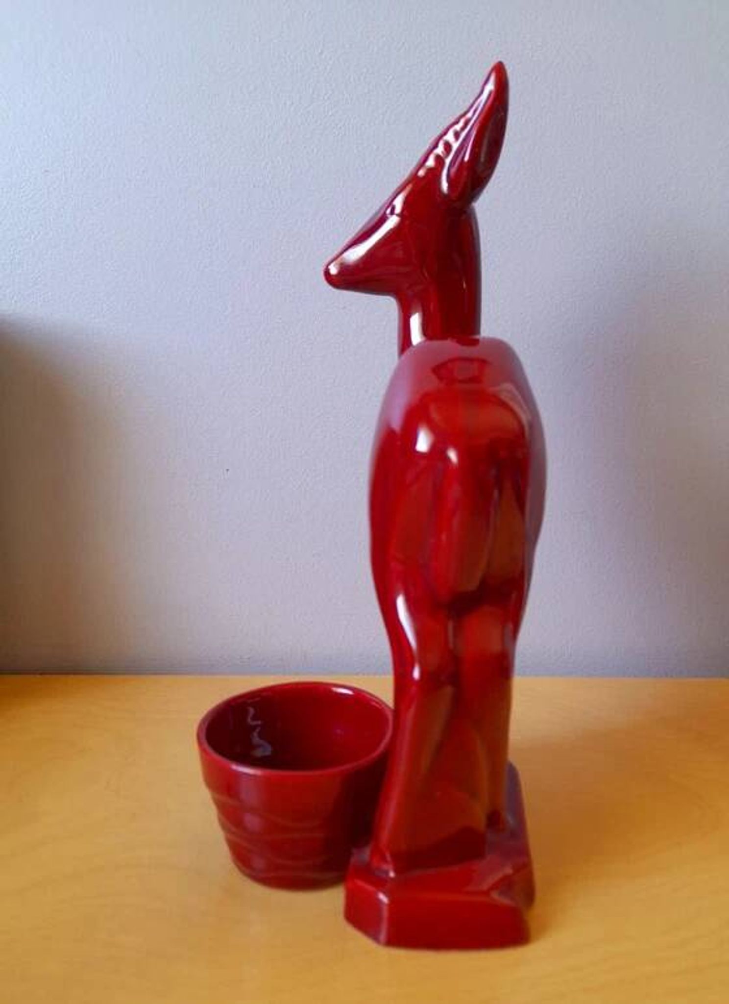 Biche Art Déco En Faïence St Clément