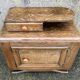 Art Deco bedside table, oak, moustache legs, 1930s