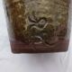 VASE IN SPECKLED AND GLAZED CERAMIC -MONOGRAMMED - TO BE IDENTIFIED