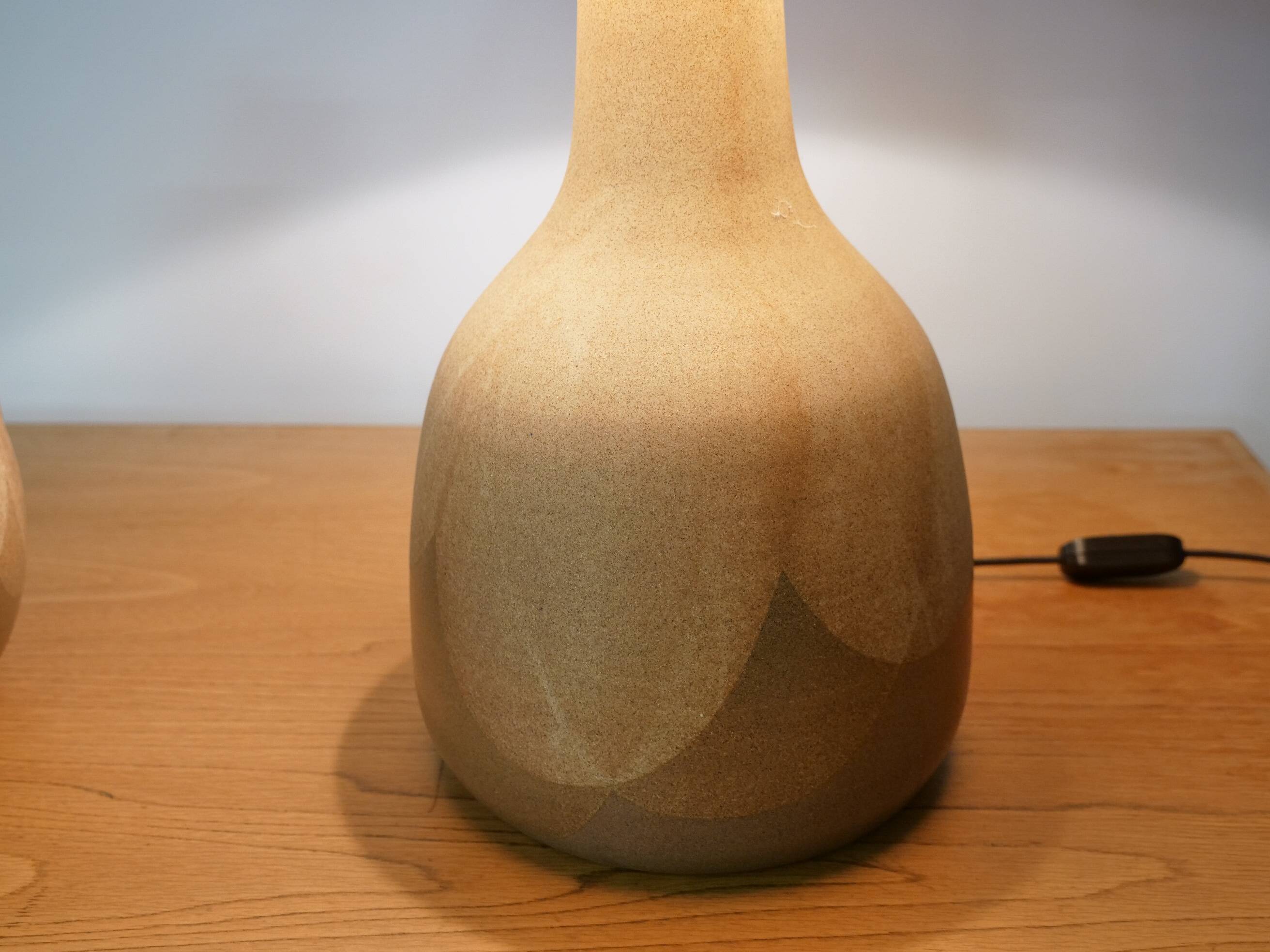 Design Studio Ceramic Lamp and Vase by Krösselbach, Set of 2, 1970s