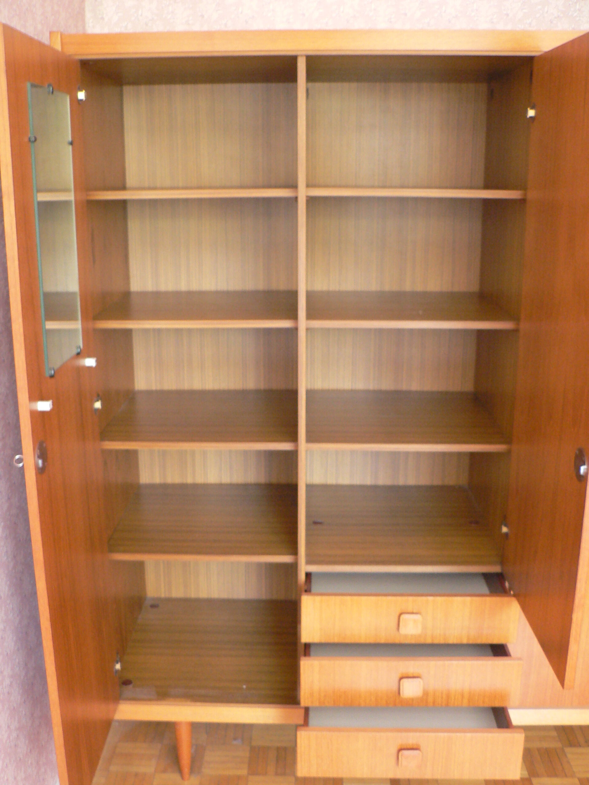 Vintage teak wardrobe