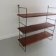 Scandinavian wall shelf modular wood and metal years 60 70