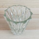 Faceted glass vase