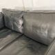 Vintage retro danish mogens hansen 2 person black leather sofa