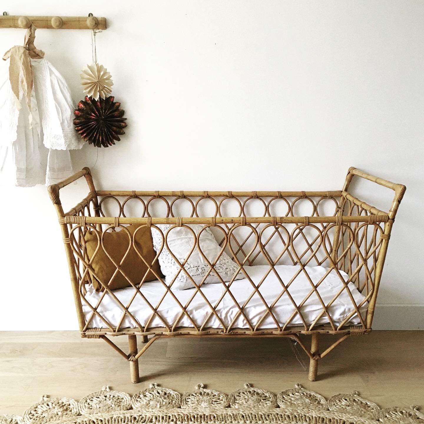 Rattan cot
