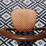 Antique Louis Philippe style chairs in walnut and velvet