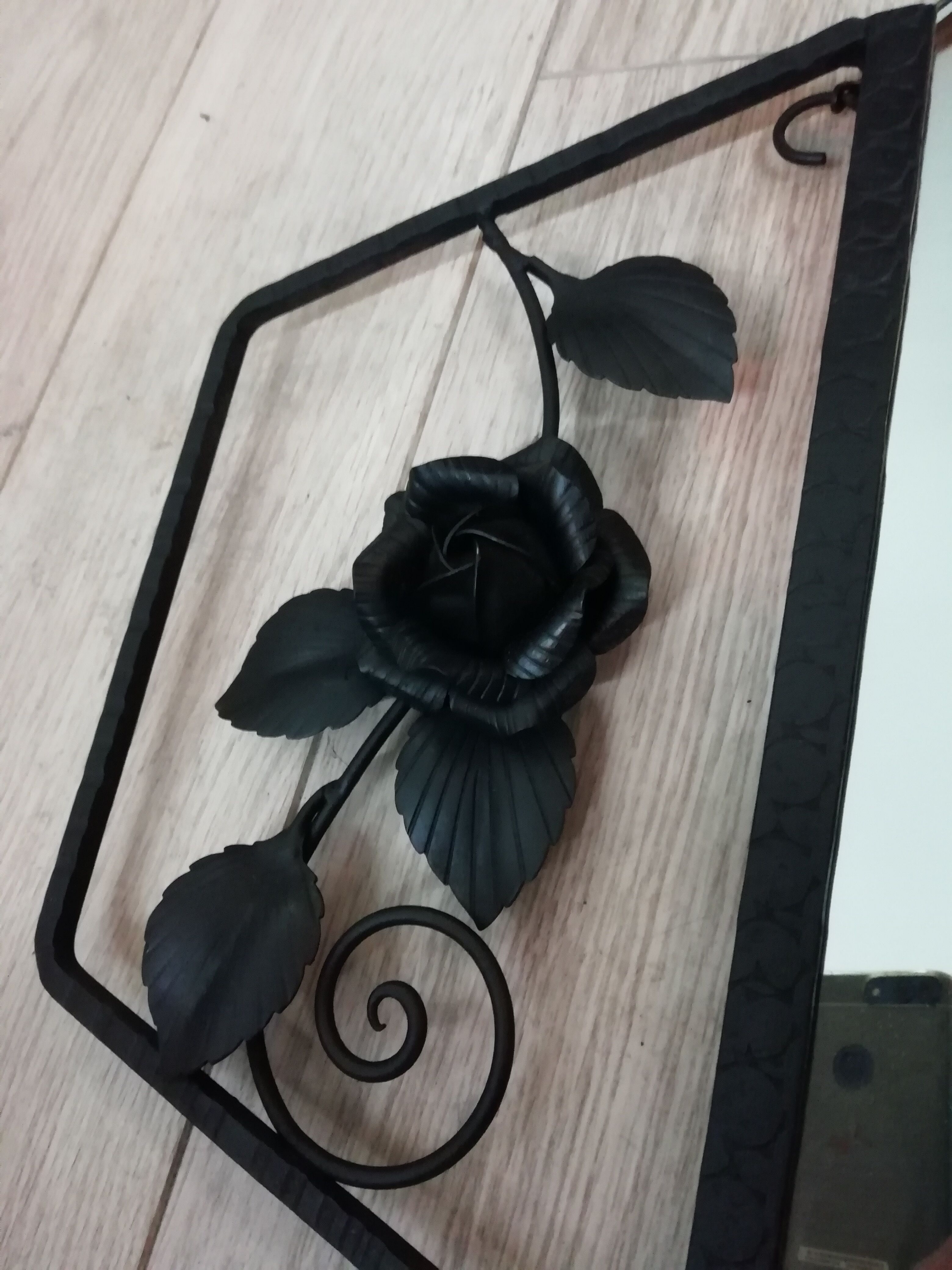 "Art-deco" rose mirror, 90x45cm