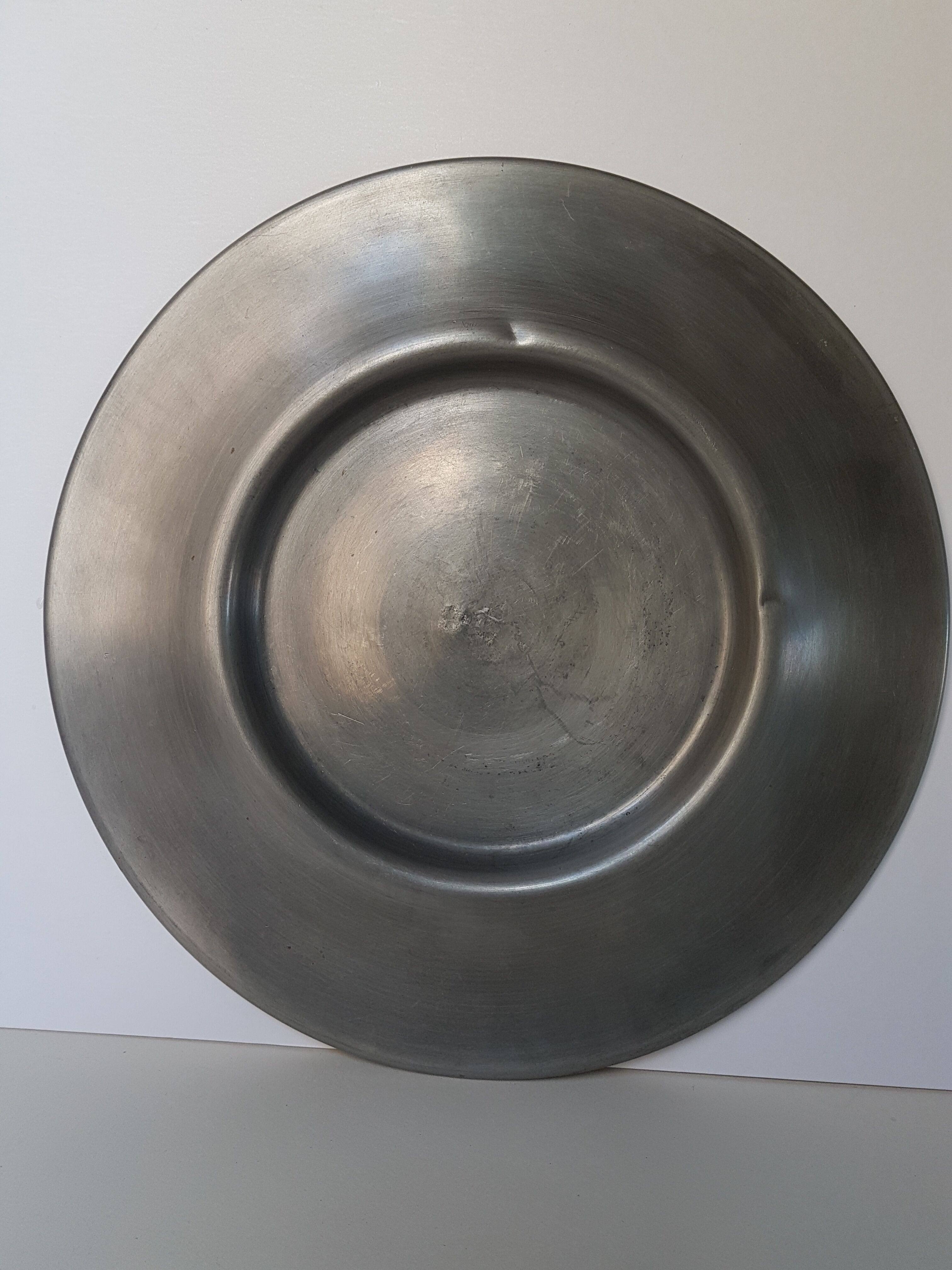 Soup tureen on a pewter serving dish