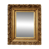 Baroque style giltwood mirror with acanthus carvings, France ca. 1880