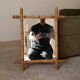 Antique French mirror from the Belle Époque in faux bamboo, 1890/1900.