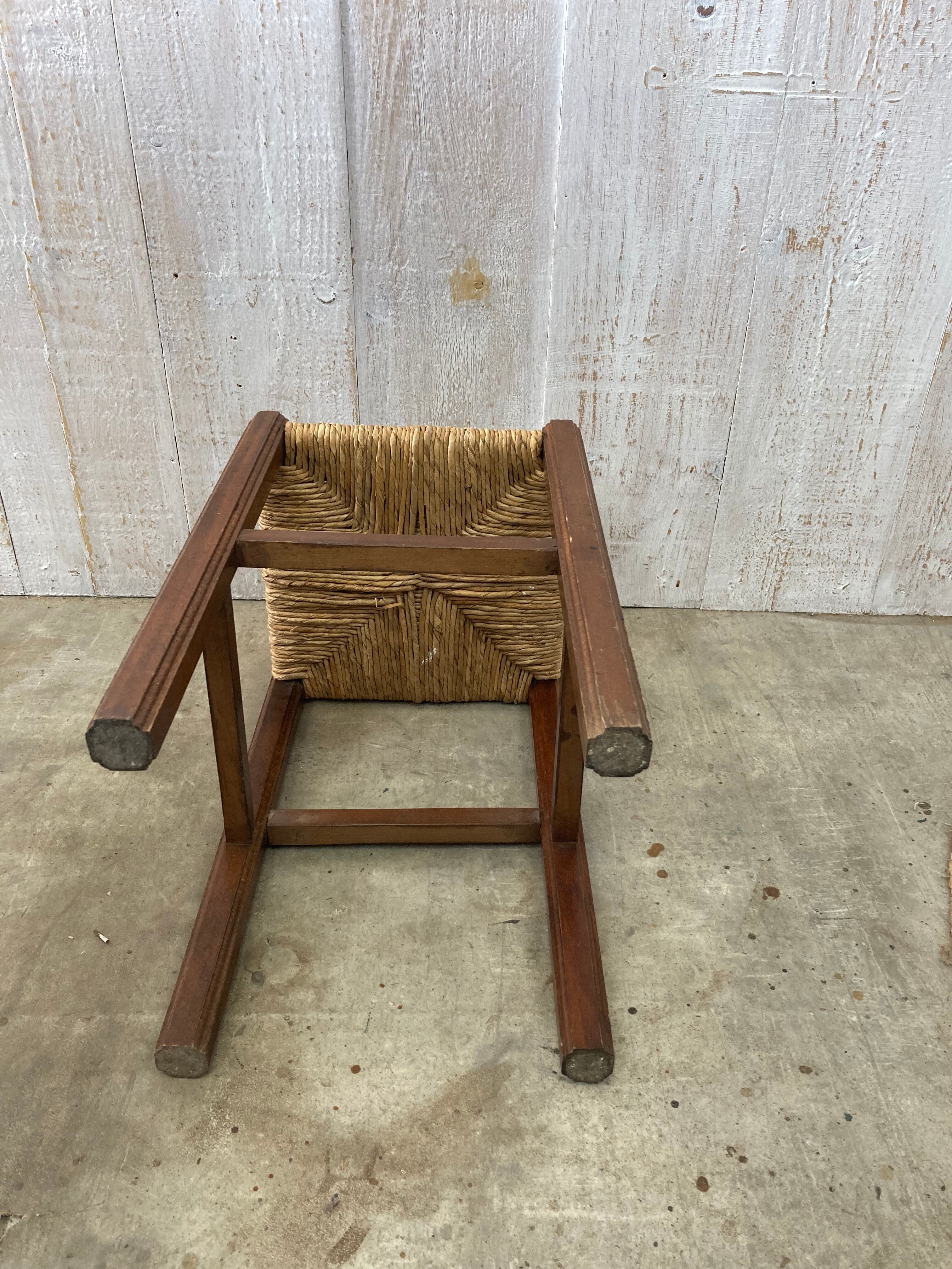 Tabouret paillé vintage