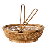 Woven basket with handles