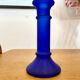 Polished glass candle holder