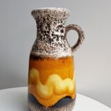 Vase en grès coloré vintage années 70