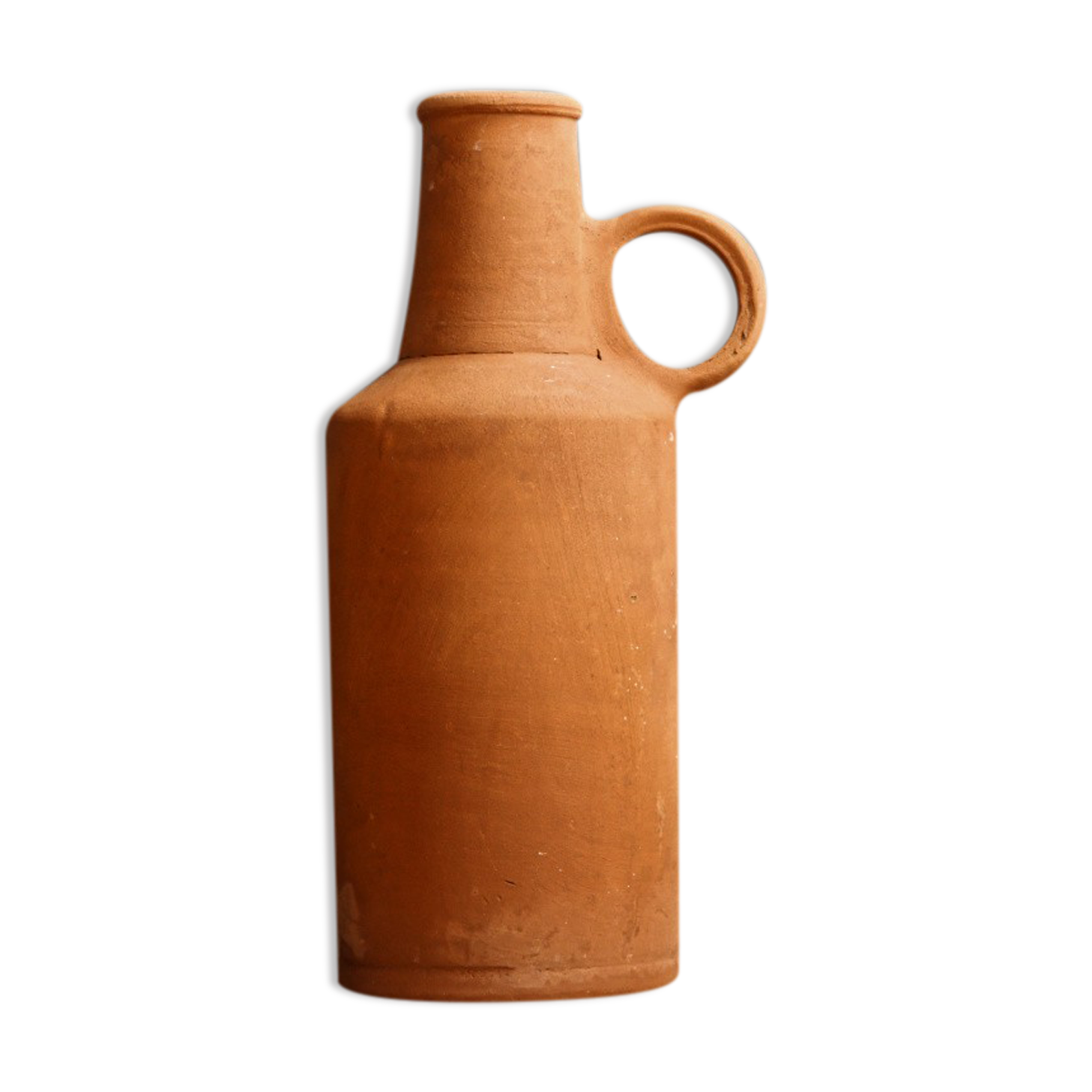 Vase bouteille terracotta - art populaire