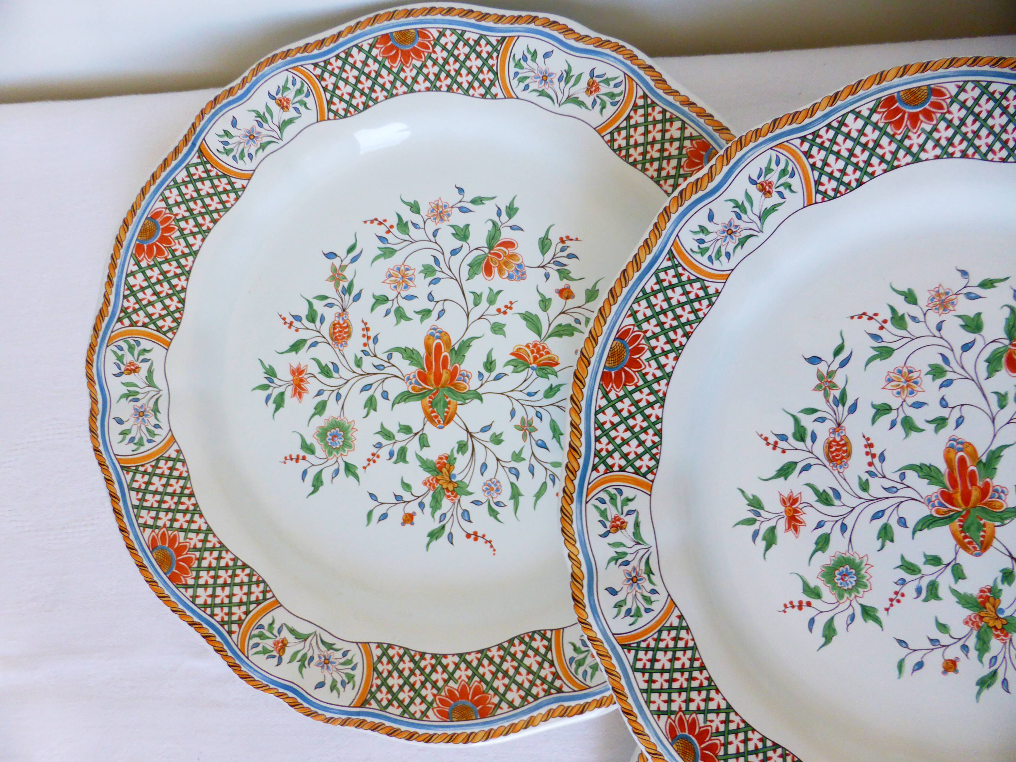 4 flat plates of Gien model Rouen 2106196