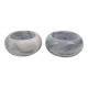 Set of two marble tea light holders, The Netherlands 1970's