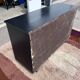black and wood two-door sideboard