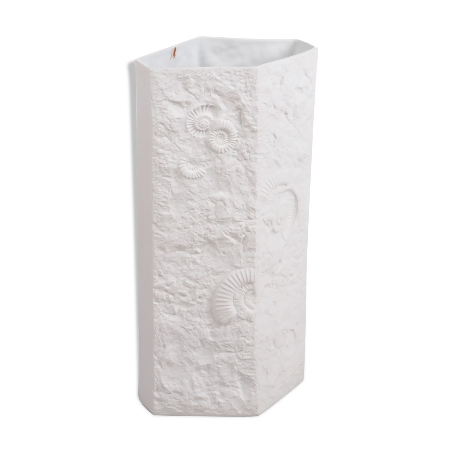 Large AK Kaiser porcelain vase with a white shell fossil pattern