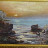 Marine, oil painting on canvas by Louis CADIERRA, 60 x 47 cm